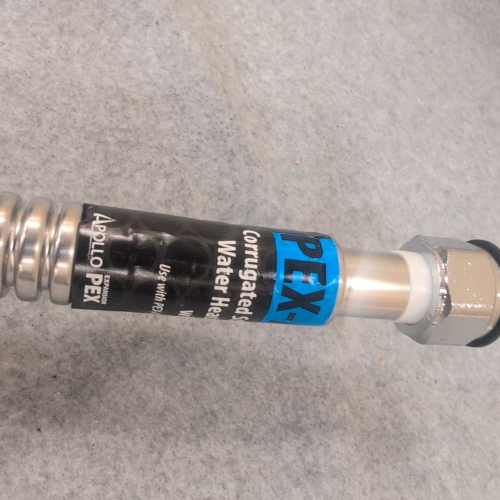 Apollo PEX-A Corrugated Stainless Steel Water Heater Connector Ball Valve 2 Pack - Picture 3 of 5